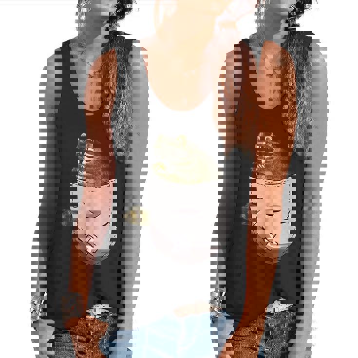 Raccoon Lover's Flowy Tank Top - Cute Pocket Animal Design