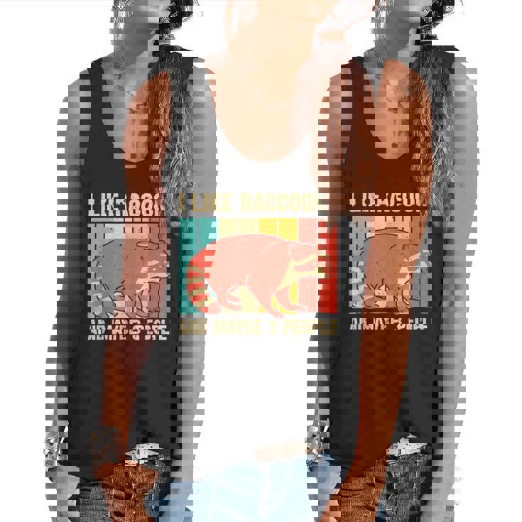 Raccoon For Men Women Raccoon Lover Introvert Flowy Tank