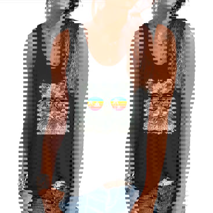 Raccoon Retro Flowy Tank | Sunglasses & Animal Lover Gift