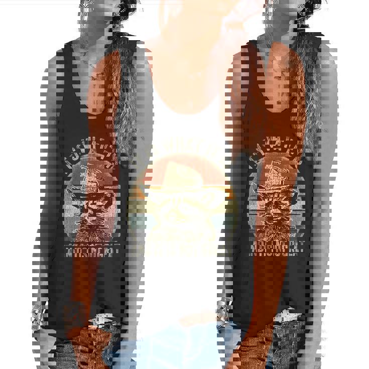 Raccoon Trash Panda Flowy Tank - Relaxed Fit Unisex Appeal