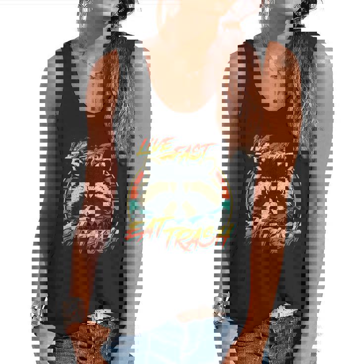 Retro Trash Panda Raccoon Flowy Tank – Fun & Quirky Style