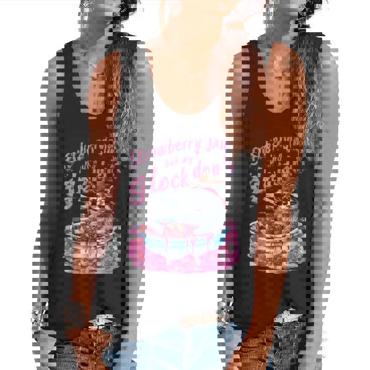 Strawberry Jams But My Dont Raccoon Flowy Tank