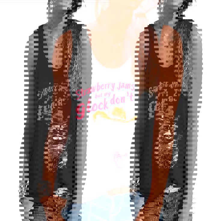 Strawberry Jams But My Don't Raccoon Flowy Tank
