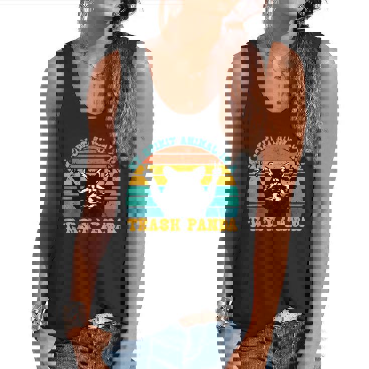 Trash Panda Raccoon Flowy Tank - Fun Animal Spirit Theme