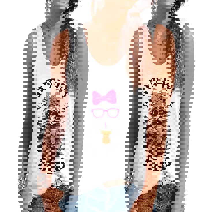 Cute But Feral Colorful Racoon With Sunglasses Racoon Small Flowy Tank