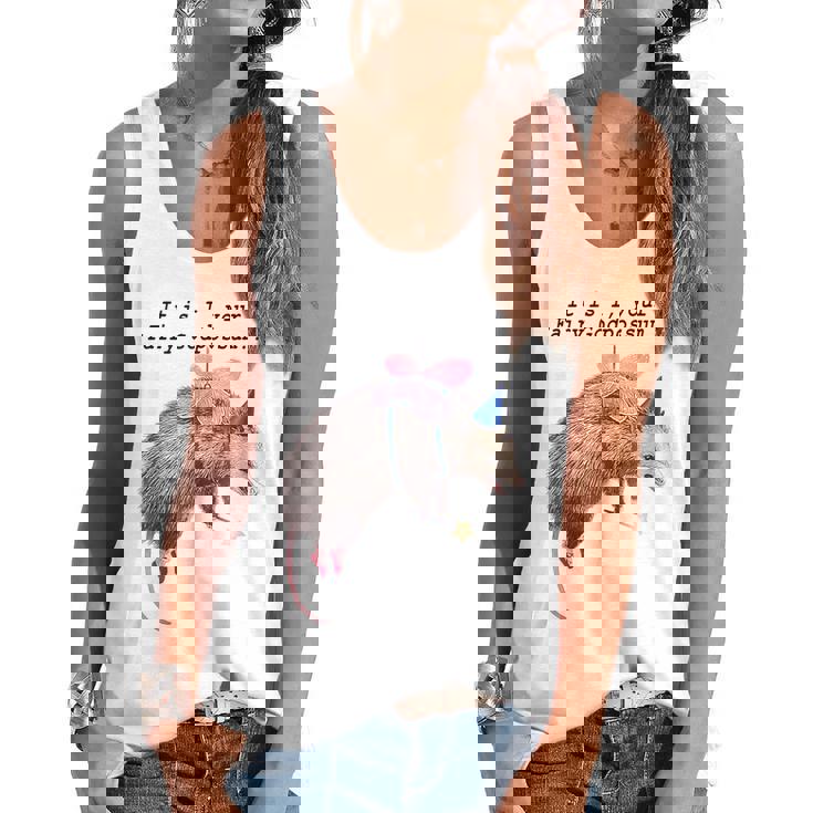 Fairy Godpossum Raccoon Tank - Fun Animal Design for Relaxed Wear