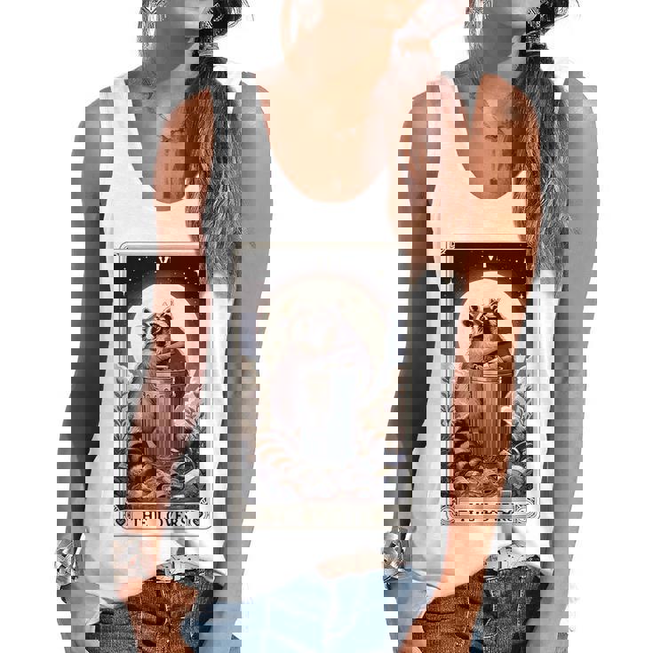 Raccoon Tarot Lovers - Flowy Tank for Romantics