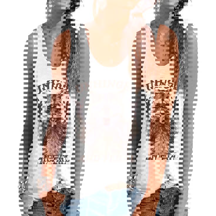 Retro Raccoon Feral Summer Flowy Tank | Quirky Unisex Design