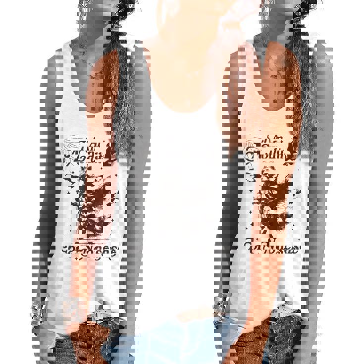 Trendy Raccoon Nonsense Tank - Unisex Small Grey Flowy Sleeveless Top