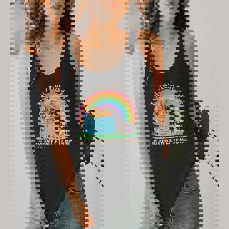 Groovy Raccoon Flowy Tank - Light of Mine Dumpster Fire Fun