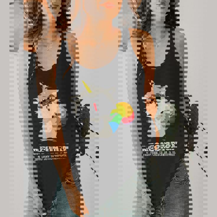 Raccoonicorn Magic | Flowy Tank Top for Quirky Fans
