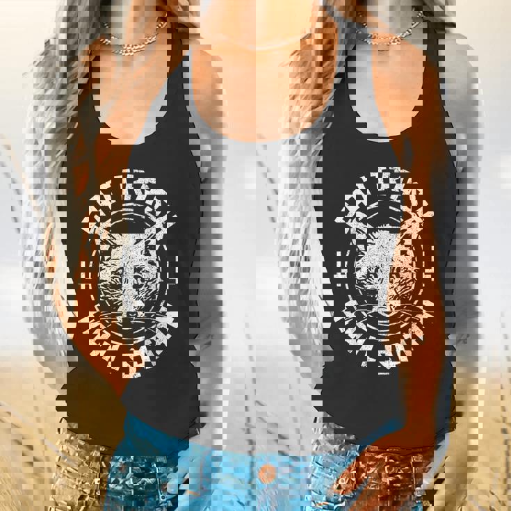 Raccoon Eat Trash Hail Satan Gothic Racoon Flowy Tank