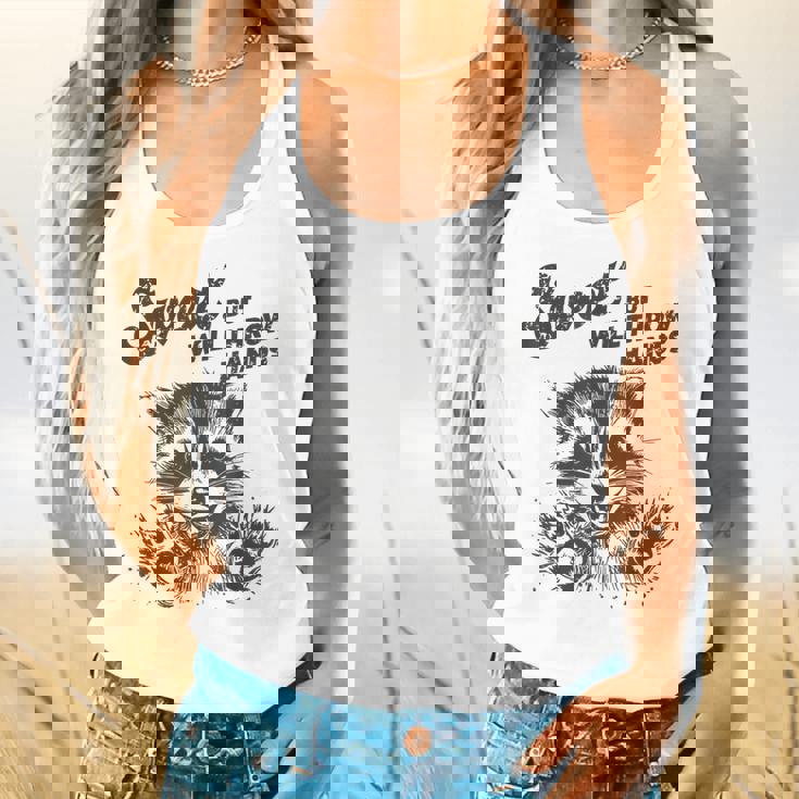 Raccoon Sarcastic Graphic Flowy Tank | Cute & Playful Vibe
