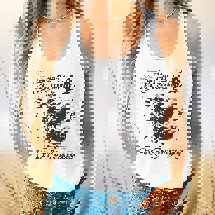 Trendy Raccoon Nonsense Tank - Unisex Small Grey Flowy Sleeveless Top