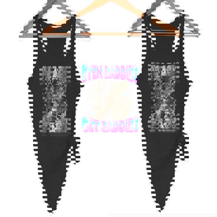 Even Baddies Get Saddies Raccoon | Unique Meme Flowy Tank Top