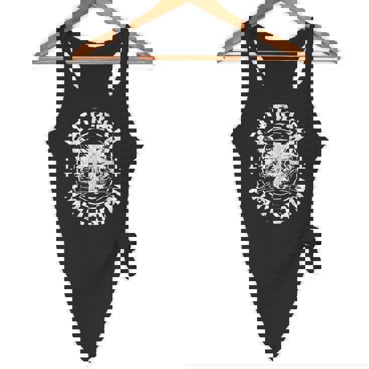 Gothic Raccoon - Hail Satan Design Flowy Tank for Standout Style