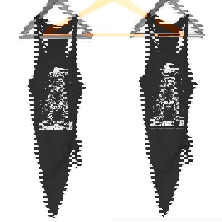 Raccoon Cowboy Western Tank - Unisex Short Sleeve for Kids & Adults