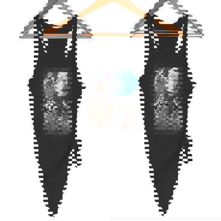 Raccoon Howling Moon Flowy Tank – Fun Animal Design