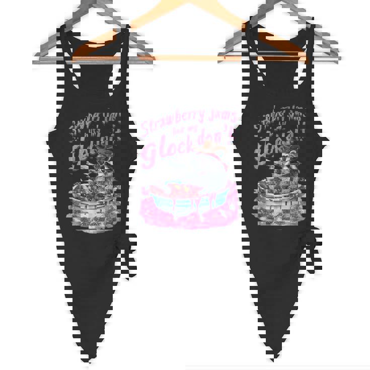 Strawberry Jams But My Dont Raccoon Flowy Tank