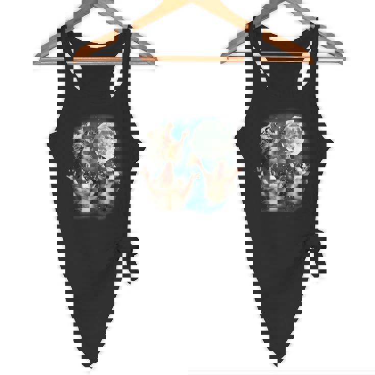 Three Possum Moon Flowy Tank Top - Funny & Unique Meme Design