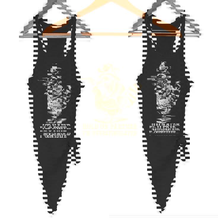 Vintage Cowboy Raccoon Tank - Western Humor - Flowy Fit for Adults
