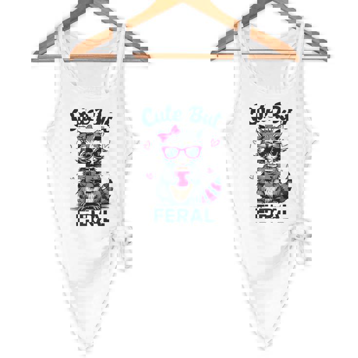 Funny Raccoon Flowy Tank for Women | Cute Yet Feral Summer Vibe