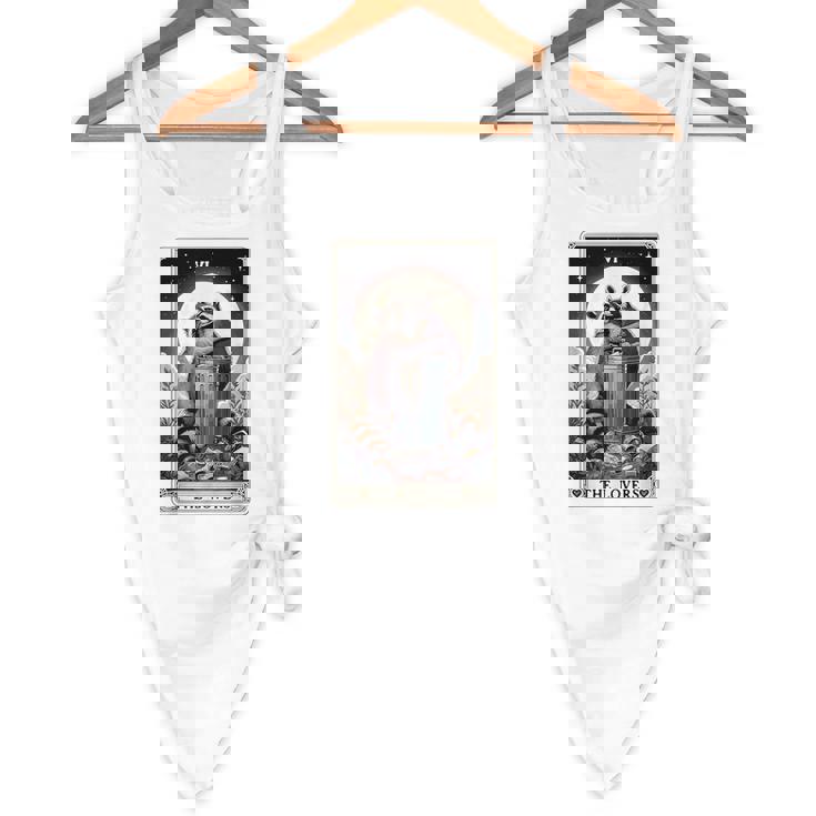 Raccoon Tarot Card The Lovers Raccoon Flowy Tank
