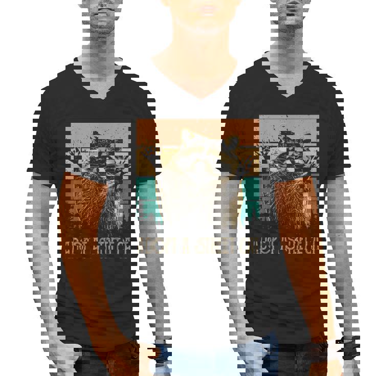 Adopt A Street Cat V-Neck T-Shirt - Artful Animal Lovers