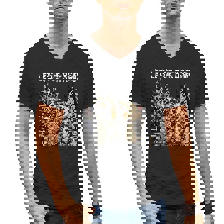 Let's Get Trashed Raccoon & Opossum Beer Men's V-Neck Tee
