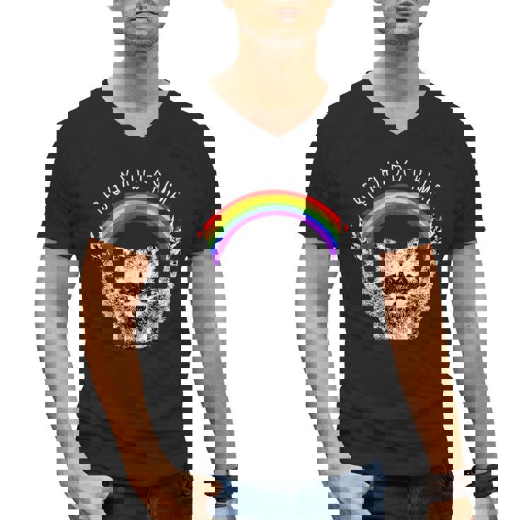 Raccoon Pride V-Neck T-Shirt - LGBTQ Rainbow Celebration for Men
