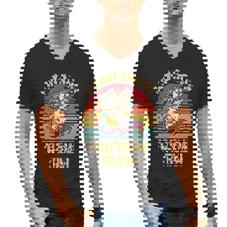 Raccoon Vintage Lovers Men's V-Neck T-Shirt | Fun Eco Style