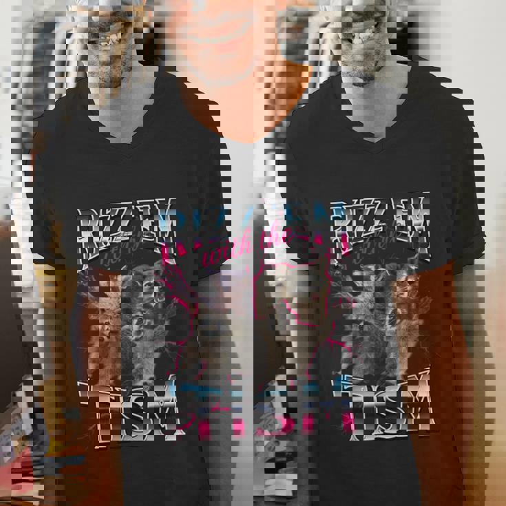 Autistic Raccoon Meme Men's V-Neck T-Shirt | Quirky Autism Humor
