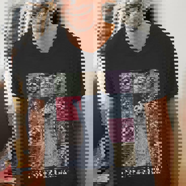 Feral Era Raccoon Meme | Men's V-Neck T-Shirt | Fun Animal Gift