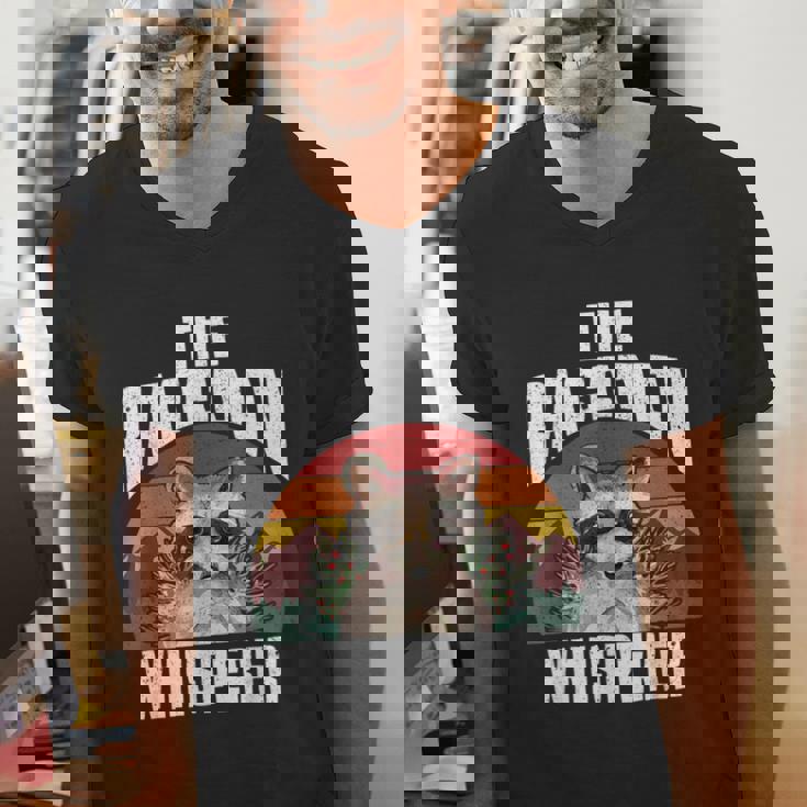 Raccoon Lover Men's V-Neck T-Shirt | Vintage Retro Style