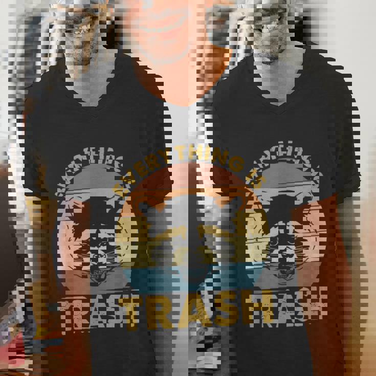 Raccoon Lovers V-Neck T-Shirt - Vintage Design for Men