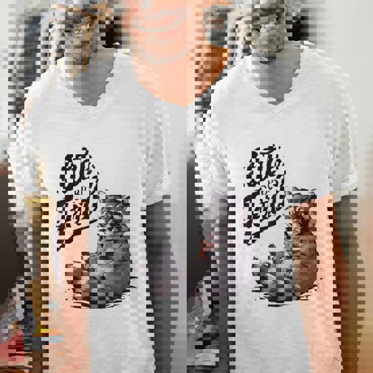 Cute & Feral Panda Raccoon | Men's V-Neck T-Shirt | Wild Style