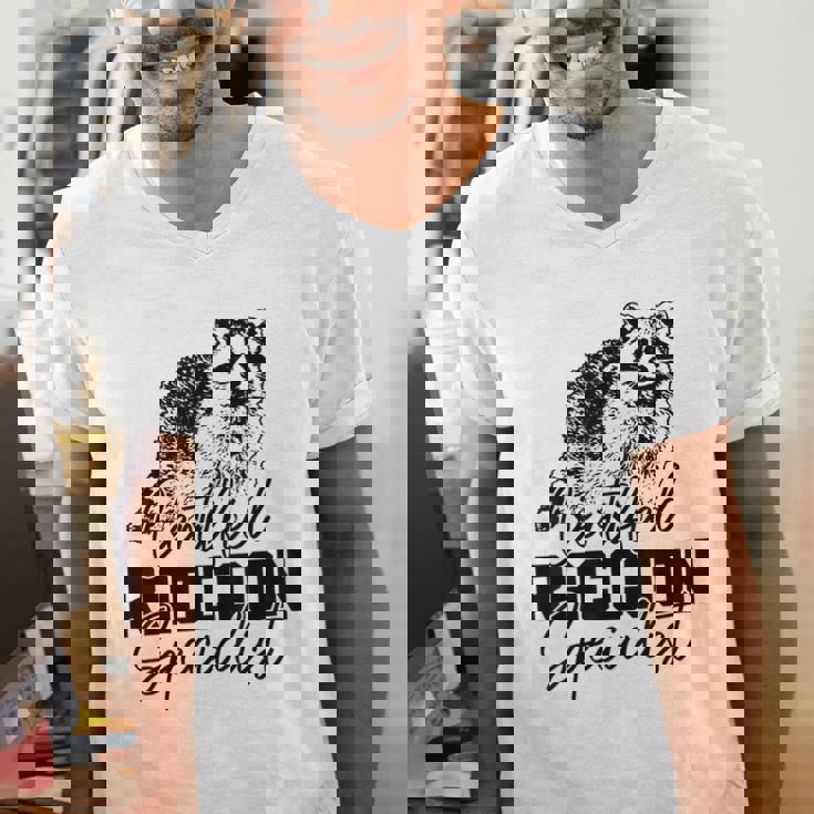 Raccoon Specialist Men's V-Neck T-Shirt – Vintage Wildlife Design
