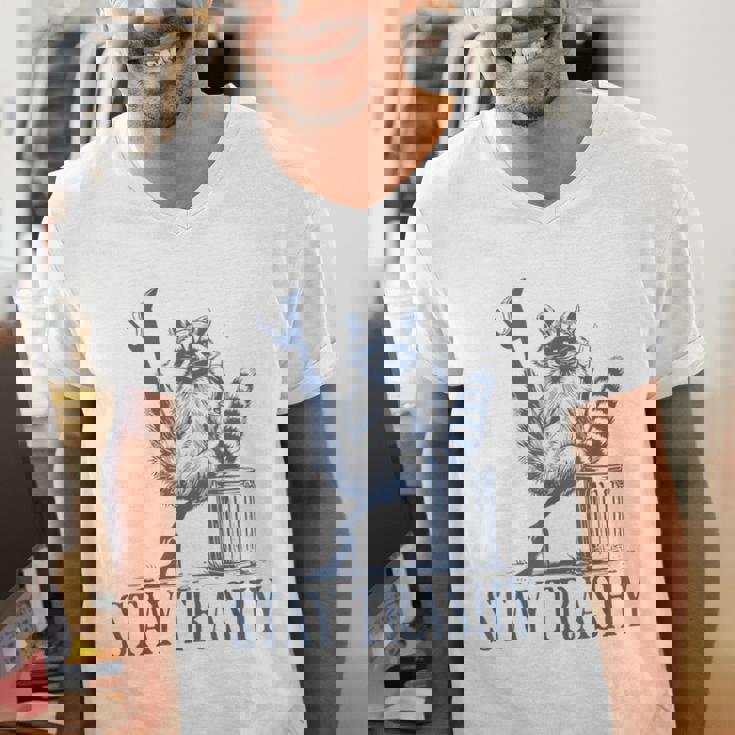 Stay Trashy Raccoon Halloween Men's V-Neck T-Shirt