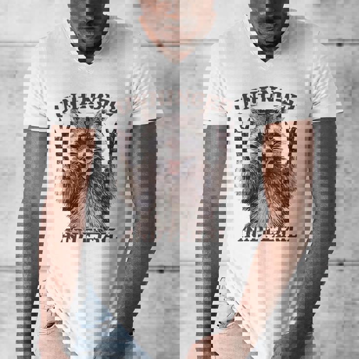 Retro Raccoon Feral Summer Men's V-Neck T-Shirt | Wild Style