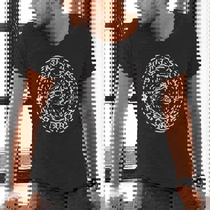 Gym Raccoon V-Neck Tee | Fun Men's Workout Shirt | Trash Panda Humor