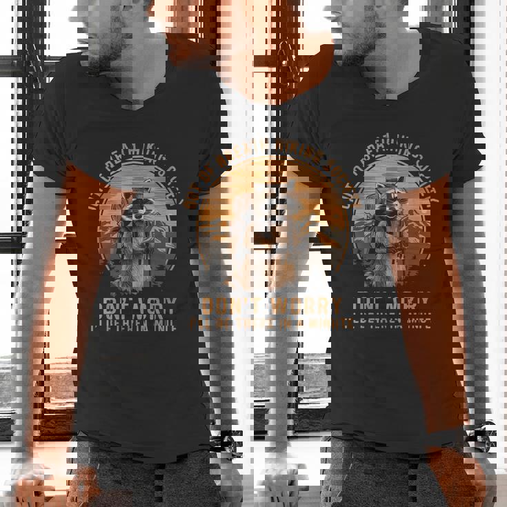 Out Of Breath Hiking Society Vintage Raccoon Men's V-Neck T-Shirt