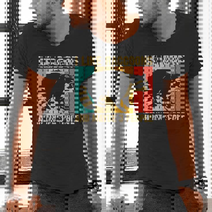 Raccoon Lover Introvert Unisex V-Neck T-Shirt for Men & Women