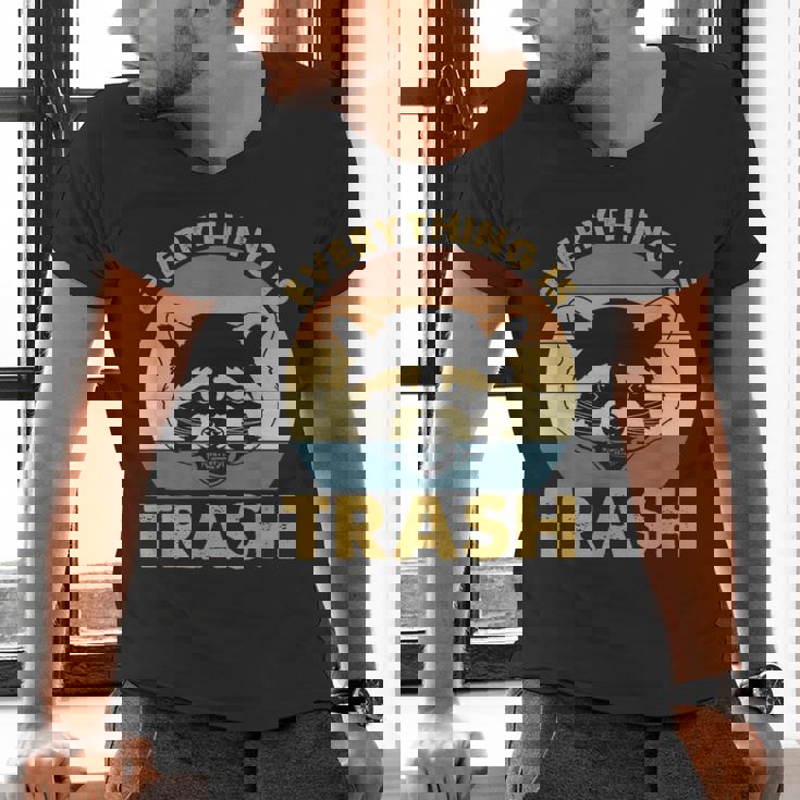 Raccoon Lovers V-Neck T-Shirt - Vintage Design for Men