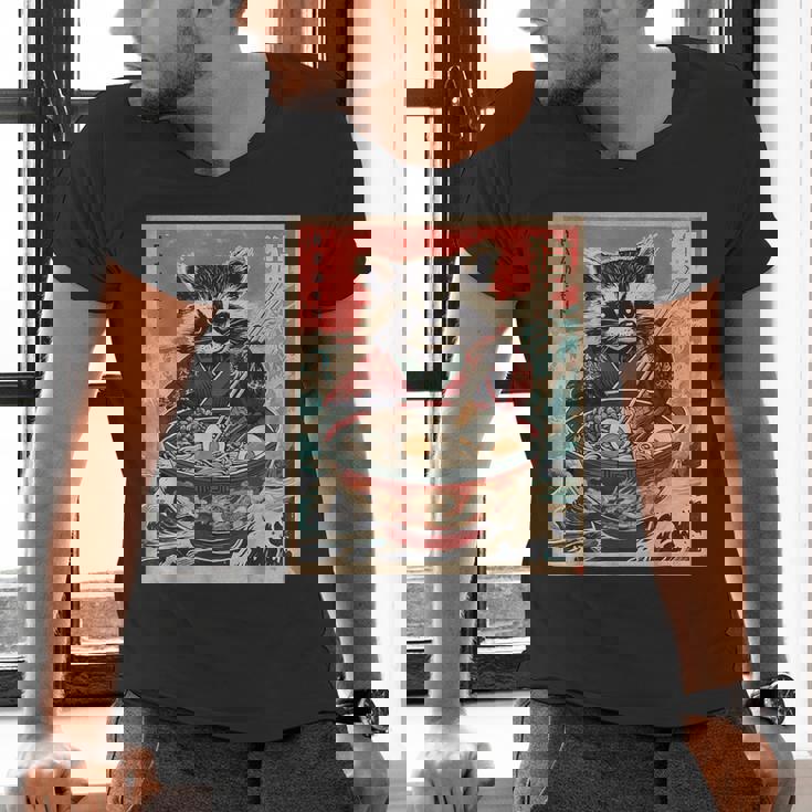 Raccoon Ramen Anime Tee - Japanese Vibes Men's V-Neck T-Shirt