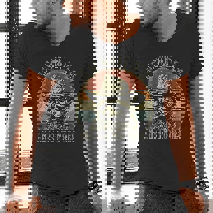Raccoon Trash Panda Men's V-Neck T-Shirt - Playful Sarcasm Twist