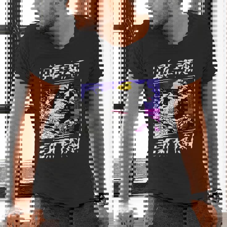 Street Cats & Trash Pandas V-Neck T-Shirt - Cotton Blend for Adults