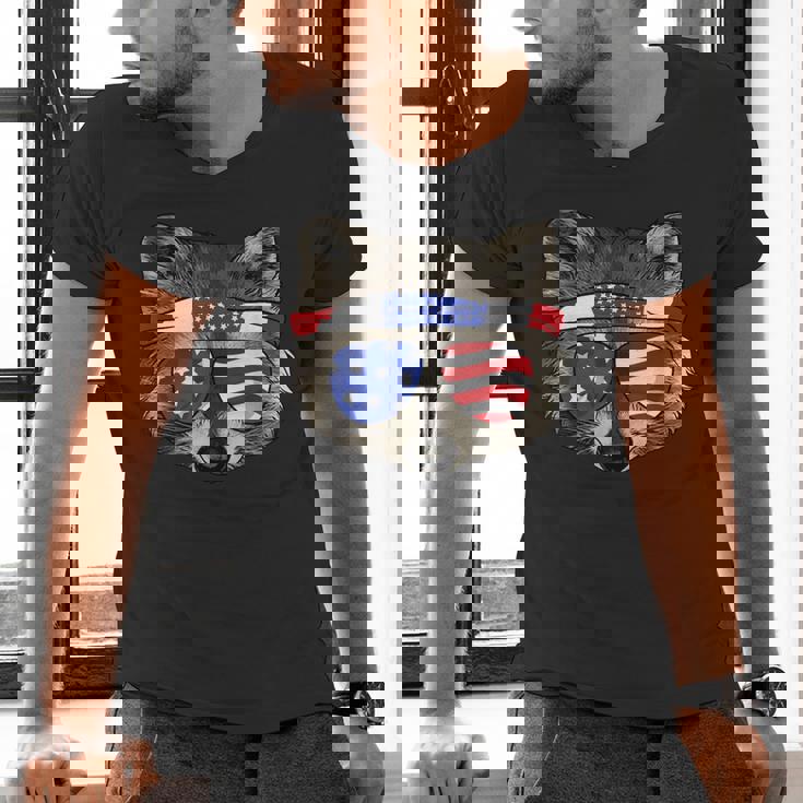 USA Patriotic Trash Panda V-Neck T-Shirt - Men's July 4th