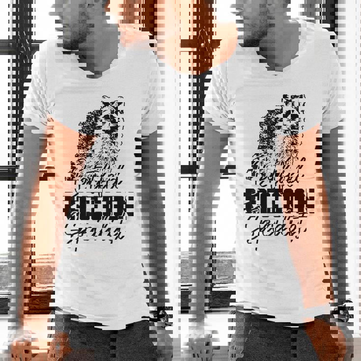 Raccoon Specialist Men's V-Neck T-Shirt – Vintage Wildlife Design