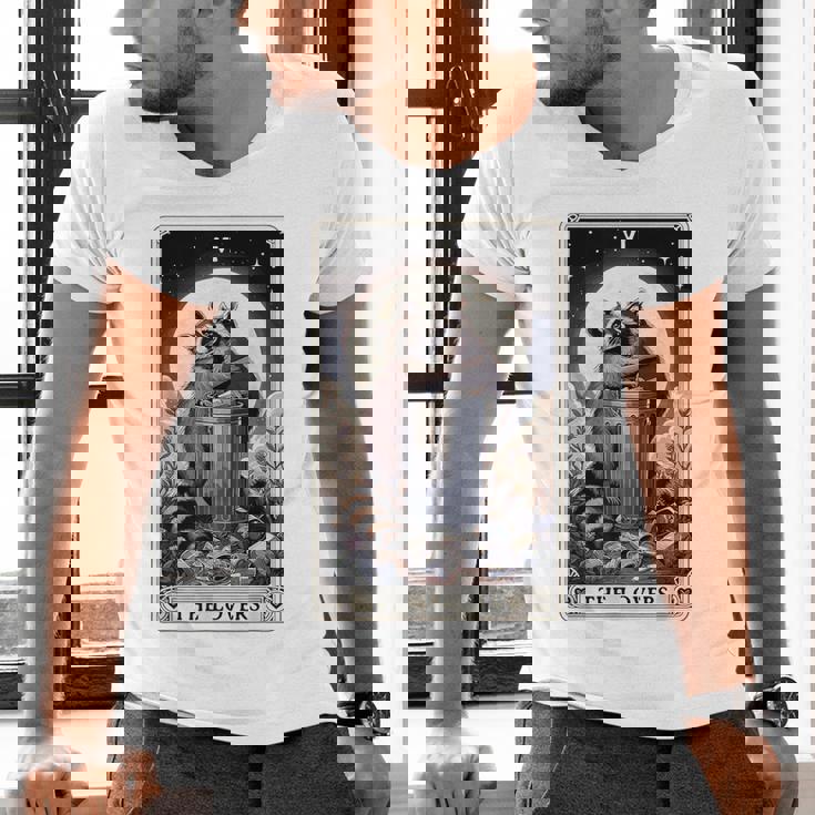 Raccoon Tarot The Lovers Men's V-Neck T-Shirt | Unique Gift