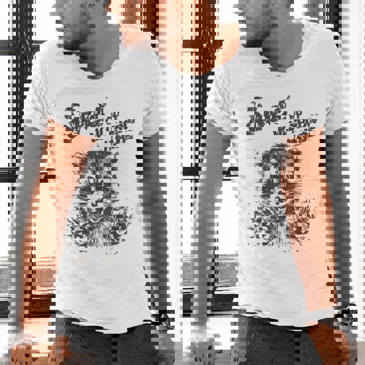 Sarcastic Raccoon Men's V-Neck T-Shirt for Humorous Casual Wear